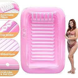 Sloosh Inflatable Tanning Pool Lounge Float, 70" x