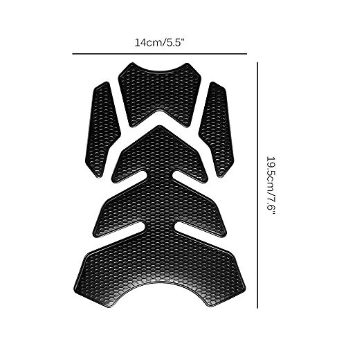 Gas Tank Protector Motorcycle Tank Pad, 3D Motorcycle Tank Sticker Protector Decal Gas Oil Fuel Tank Pad Protector Black for Suzuki Kawasaki Honda Yamaha Ducati