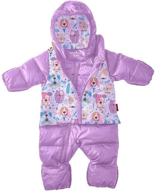 One Kid Car Seat Safety Infant Road Coat Snow Suit Lilac/Puppy Print