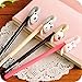 Yansanido Pack of 12 0.38mm Cute Cool Novelty Rabbit Bear Animals Decor Gel Ink Pen (12pcs Rabbit Bear Black)