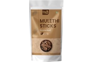 Organic Spree Licorice Root (Mulethi Sticks) | Glycyrrhiza glabra, Yashtimadhu | 5.3 oz (150 gm) | Herbal Support for Clear Voice, Smooth Digestion & Daily Wellness | GMP Certified