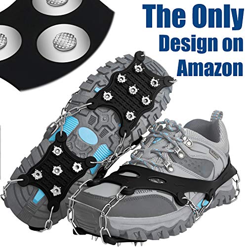 EnergeticSky Ice Cleats Spikes Crampons and Tread for Snow & Ice,The Only Innovative Design on Amazon,Attaches Over Shoes/Boots for Everyday Safety in Winter,Outdoor,Slippery Terrain. (Large) - Thumbnail 7