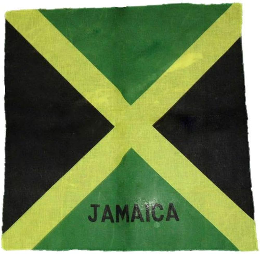 22"x22" Jamaica Jamaican Flag Cotton bandana Scarf Head
