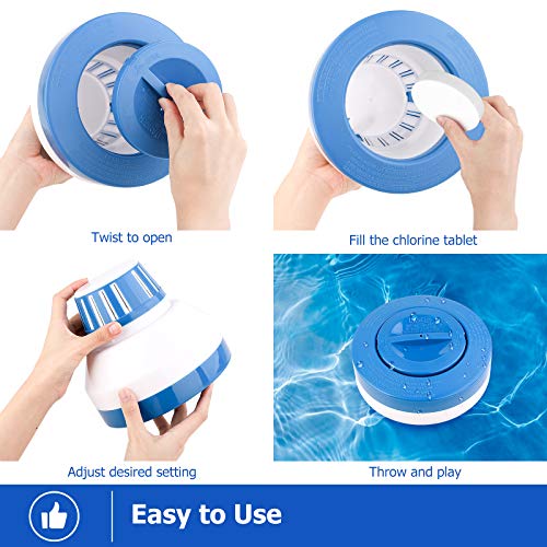 Dopobo Chlorine Dispenser Chlorine Floater Floating Chemical Dispenser for Swimming Pool, Spa