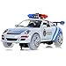Toysery Police Car Toy with 3D Technology Flashing Lights and Sounds Bump and Go Action Car Toys for Kids Boys and Girls