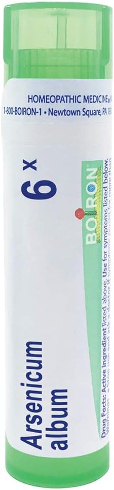 Boiron Arsenicum Album 6X, Homeopathic Medicine for Food Poisoning, 80 Pellets
