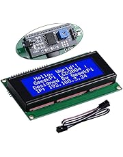 GeeekPi LCD 2004 Module with I2C Interface Adapter Blue Backlight 2004 20x4 LCD Module Shield for Raspberry Pi Arduino Uno