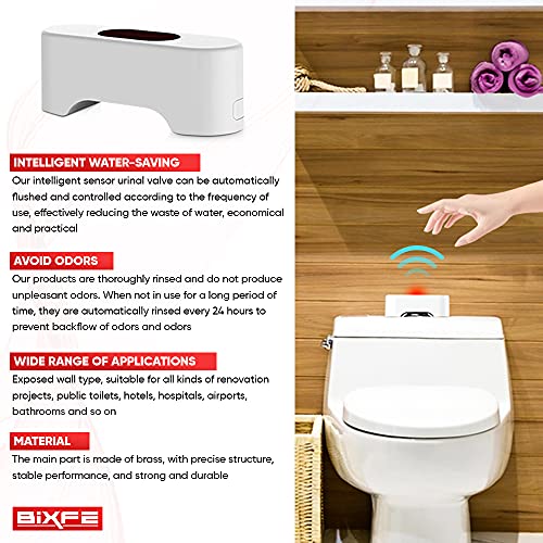 BIXFE Automatic Toilet Flusher Infrared Sensor Touchless Toilet