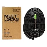 MEETLOCKS®700x18-23C Road Bicycle Inner Tube,2Pcs Pack Full Thread Solid Brass Presta Valve length 48mm,durable and Reliable for Road Cycling, Training and Commuting (2pcs)