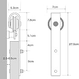 TSMST 200CM Sliding Door Track Barn Door Hardware Kit view 6