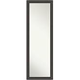 Amanti Art Silver Full Length Mirror for Door, 52x18 Blaine Light Pewter Narrow Tall Wall Mirror Full Length, Mounted to Door