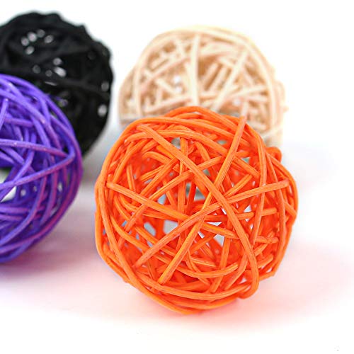 DomeStar Rattan Ball, 24PCS 2 Inch Wicker Ball Decorative Ball Orbs Vase Fillers