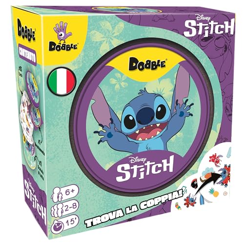 Asmodee - Dobble Lilo & Stitch (Eco-Sleeve) - Table game, 6 years, 2-8 players, Italian edition