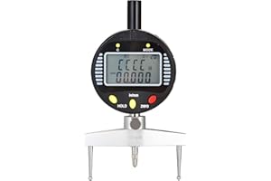 AICEYI Digital Inner and Outer Radius Measuring Instrument with 10mm/20mm/30mm/60mm/100mm Replaceable Measuring Claws,Black Radius Range: 5-700mm (0.2-27.5in”), Linear Range: 0-12.7mm (0-0.5in”)
