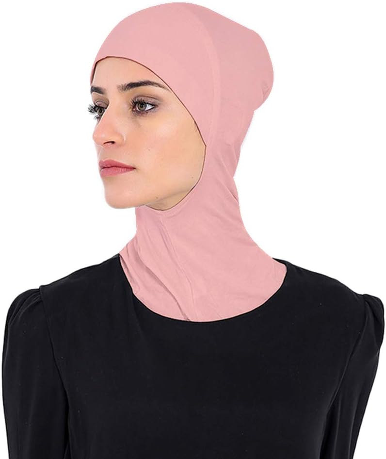 Hijab Undercap,Inner Hijab Scarf Hijabs Cap with Brim Neck Cover for Women,Khaki