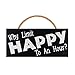 Why Limit Happy To An Hour? Vintage Wood Sign for Home Bar Wall Decor -- PERFECT GIFT FOR BAR HOME DECOR!