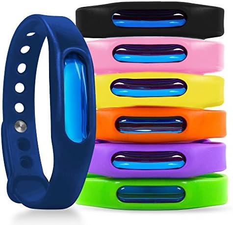 Banpow Bug Repellent Bracelet (7 Packs) - Insect Protection Mosquito Repellent Bracelet for Kids &amp; Adults - 100% Natural Deet-Free Plant-Based Oil Band