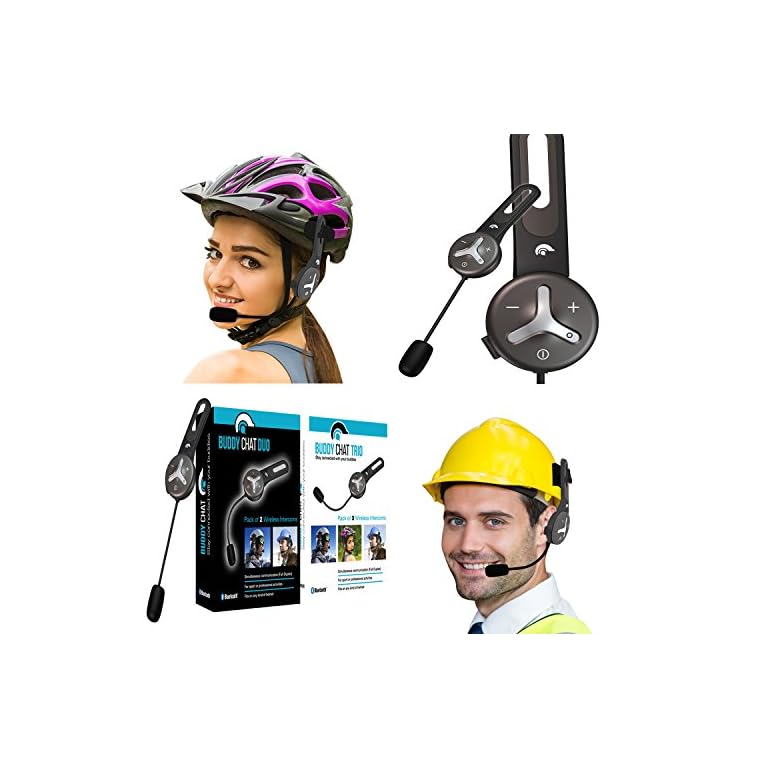 BuddyChat Duo (2er Set) Bluetooth Fahrrad Sport Ski Arbeit Intercom ...
