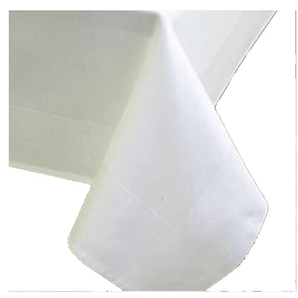 DAMAST Tischdecke ECKIG 80x80 80 x 80 cm Weiss Atlaskante 100% Baumwolle Tischwäsche Tablecloths von DecoHometextil