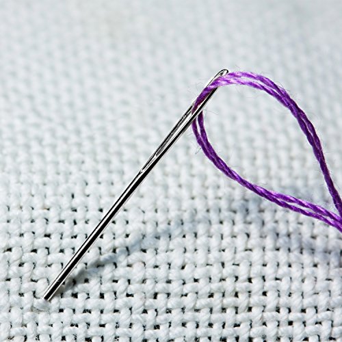Cutelec Blunt Needles 15-pack, Large-eye Steel Yarn Knitting Needles Tapestry Sewing Needles