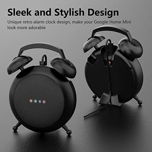 Google Home Mini Stand Holder, Retro Alarm Clock Stand Mount Base Protective Case Compatible with Google Home Mini and… - Image 3