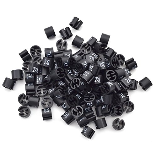 Black Garment Hanger White Print Coat Sizer PS Size Marker Letter Tags 100 Pcs Black Garment Hanger White Print Coat Sizer PS Size Marker Letter Tags 100 Pcs