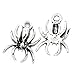 Housweety 50PCs Charm Pendants Spider Animal Silver Tone 18mmx14mm(6/8