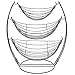 MyGift 3 Tier Gunmetal Gray Triple Hammock Fruit Vegetable Produce Metal Basket Rack Display Stand