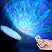 Remote Control Ocean Wave Projector, Hallomall 12LED Night Light Lamp with Built-in Music Player, 7 Color Changing Lighting Modes, Perfect Choice for Baby Nursery Bedroom Living Room(Black)
