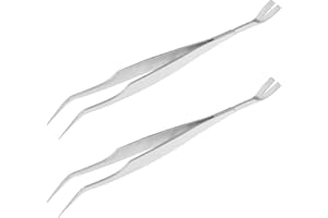 eMagTech 2Pcs Tick Removers Stainless Steel Tick Tweezers Tick Remove Tool Tick Removal Tool Set Accessories for Pet Skin Pro