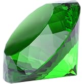 Crystal Glass Diamond Shaped Decoration, Green 60mm Jewel Paperweight,Gift Decoration Idea for Christmas, Thanksgiving (Please Identify Our Brand YARR Store)