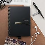 [2018 UPGRADED] Newest Version Elfinbook Smart Wirebound Notebook, Cloud Storage App Notebook, Reusable 500+, Erasable, Water-to-Erase (A5, 5.8”x8.4”)