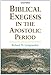 Biblical Exegesis in the Apostolic Period