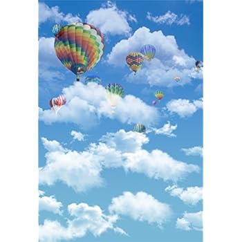 Amazon.com : AOFOTO 5x7ft Blue Sky Backdrop Clouds Hot Air