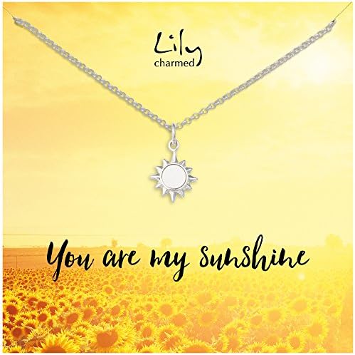 Lily Charmed - Sterling Silver Sunshine Necklace with 'Sunshine' Message Card