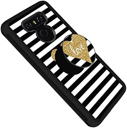 Love LG G6 Case, Unique Design TPU Hybrid Shockproof Drop Protector Phone Case with Pop Grip Mount for LG G6