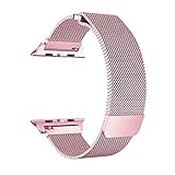 Walcase for Apple Watch Band 38mm 42mm, Milanese Loop Replacement Metal iWatch Band for Apple Watch Series 3 2 1 (38mm, Rose Gold)