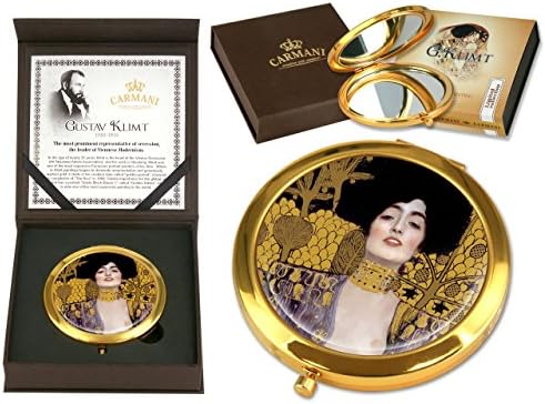 Carmani Painters Compact Makeup Mirror Glass, Famous Art Designer Gustav Klimt