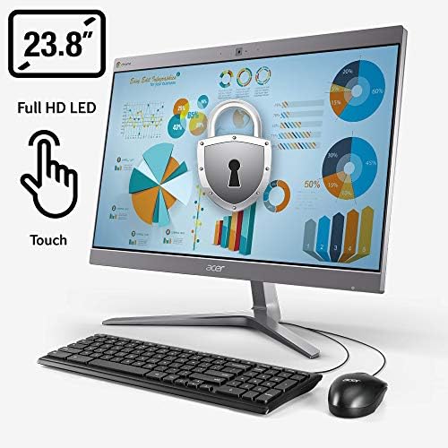 Acer Chromebase AIO Desktop, 23.8" Full HD Touch Screen, Intel Core i3-8130U Processor, 8GB DDR4 Memory, 128GB M.2 SSD, 802.11ac WiFi 5, Bluetooth 4.2 LE, Chrome OS, USB Keyboard & Mouse, CA24I2-3T2 3 Acer Chromebase AIO Desktop, 23.8" Full HD Touch Screen, Intel Core i3-8130U Processor, 8GB DDR4 Memory, 128GB M.2 SSD, 802.11ac WiFi 5, Bluetooth 4.2 LE, Chrome OS, USB Keyboard & Mouse, CA24I2-3T2