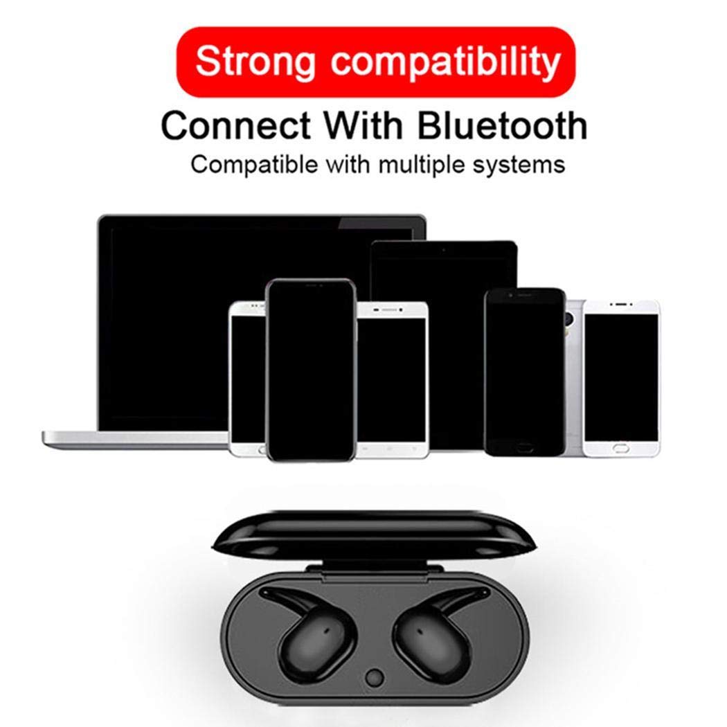 Junio1 Auriculares estéreo inalámbricos con Bluetooth para Auriculares Mini Auriculares