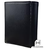 RFID Blocking Trifold Wallet for Men, Mens Security Wallet, Black