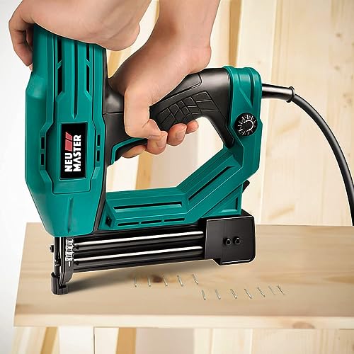 NEU MASTER Electric Brad Nailer, NTC0040-AU Electric Nail Gun/Staple Gun for DIY Project of Upholstery, Home Improvement and Woodworking