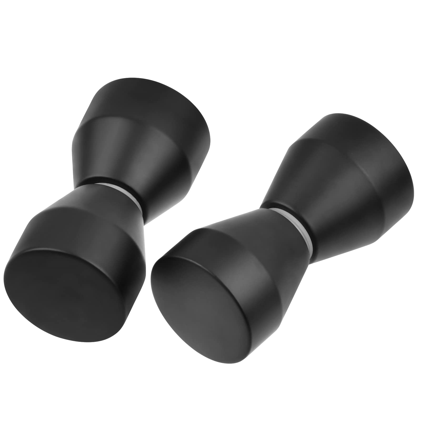 FOROREH 2 Shower Door knobs Bath Door Handle Stainless Steel Equipment Double Buttons Black Matte for Shower Door Glass Doors
