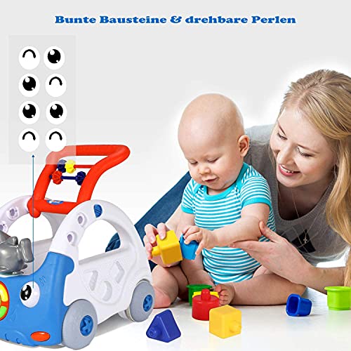 Baby SittoStand Learning Walker, 4 in 1 Push and Pull Toys, Musical