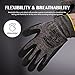CustomGrips Cut Resistant Work Gloves. Span-Nylon Polyester Liner, Level 4 Abrasion Resistance, Nitrile Foam Palm Coated. Superior Breathability & Grip for All Day Comfort. [Large, 6 Pairs]