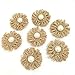 OZXCHIXU (TM) (10PC) Burlap Flowers Embellishments for Weddings, Hair Accessories, Scrapbooking or Crafts