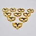 Yiseng Mini Masquerade Masks Party Decorations 10pcs Set Small Venetian Masks Mardi Gras Novelty Gifts (Gold Color)
