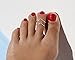 Zehui Lady Elegant Simple Adjustable Gold Silver Metal V Toe Ring Foot Beach Jewelry Silver