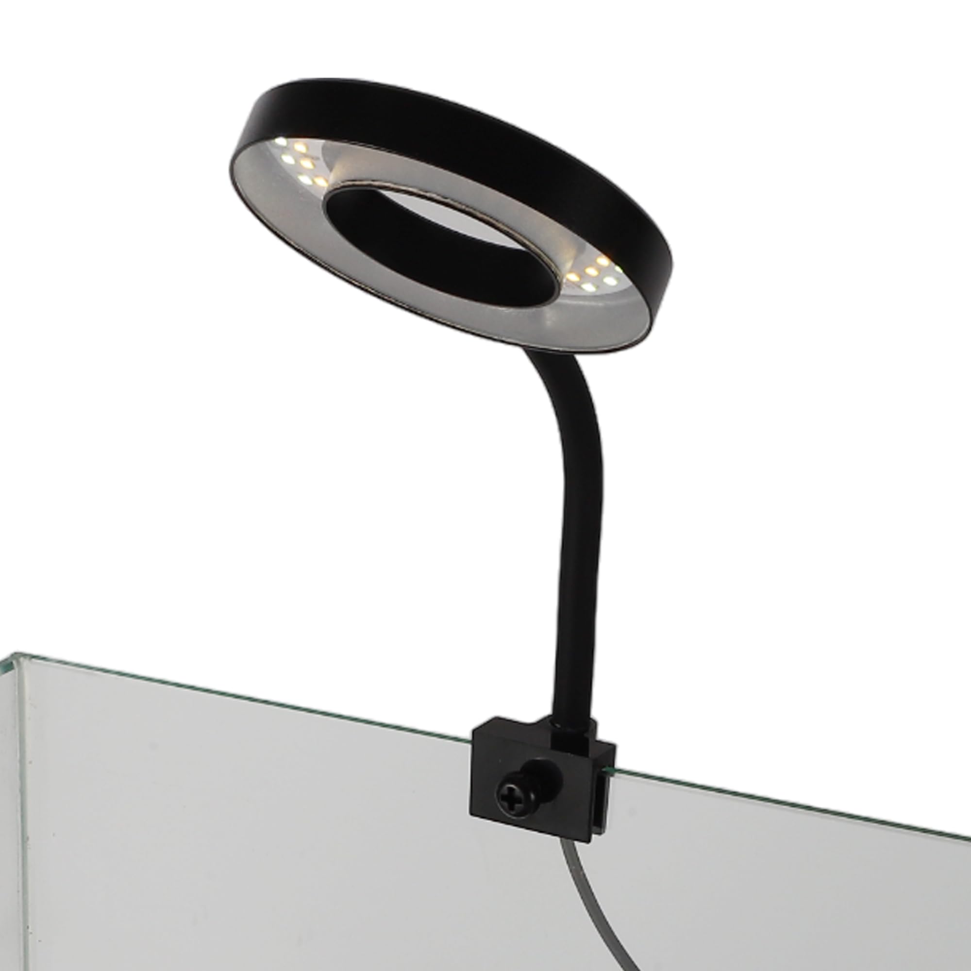 CAPASTEC Fish Tank Light, Aquarium Light, USB Small Aquarium Light, 360° Rotate Timer Aquarium Lamp, Black