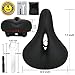 Gel Bike Seat Saddle, VICKMALL LED Taillight Leather Bike Seat with Dual Spring, Universal Bike Seat with 1 Seat Cover, 1 Phillips Screwdriver and 1 Mounting Wrench
